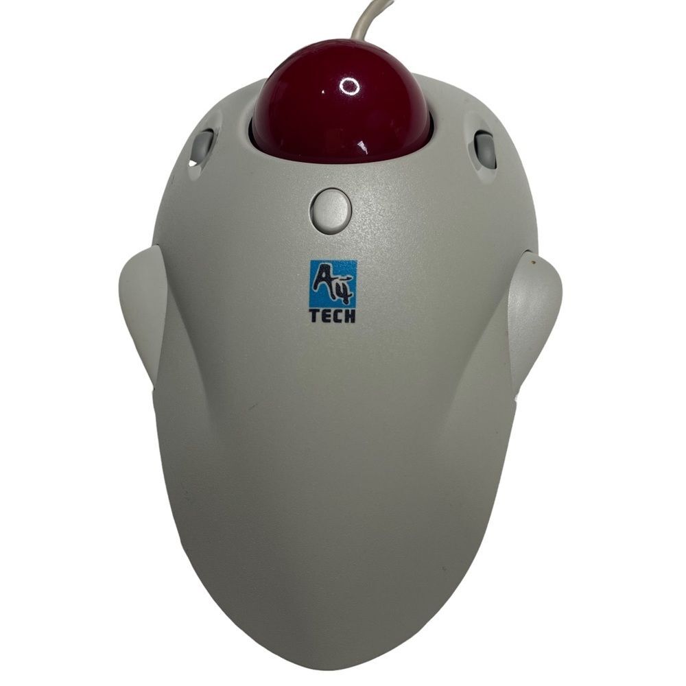 Vintage A4 Tech Red Track Ball Mouse Model WWT-5E Giant Red Ball